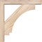 Ekena Millwork Imperial Block Smooth Bracket w/ Offset Brace, Douglas Fir, 3 1/2"W x 16"D x 16"H BKT0402X16X16IMP05SDF - alternate 3